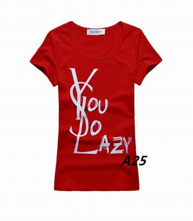 YSL short round collar T woman S-XL-232
